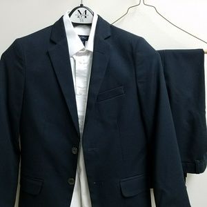 Boys Navy Suit with dress shirt